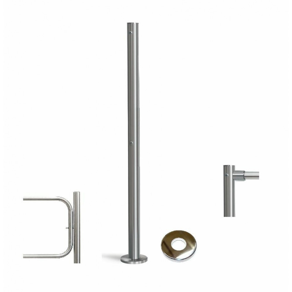 PERCo-BH02 2-15 с крышкой. Стойка с отверстием под стопорный механизм поворотной секции и с 2-мя отверстиями для крепления патрубков на стороне, противоположной створке. PERCo
