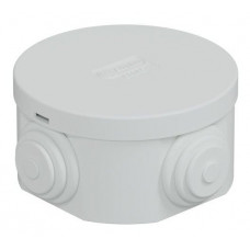 Коробка JBR065 D=65х35, 4 вых., IP44, серая (44004). Коробка монтажная. Экопласт