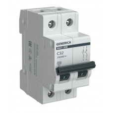 GENERICA ВА47-29М 2P C 32А 4,5кА (MVA21-2-032-C-G). Автоматический выключатель. IEK