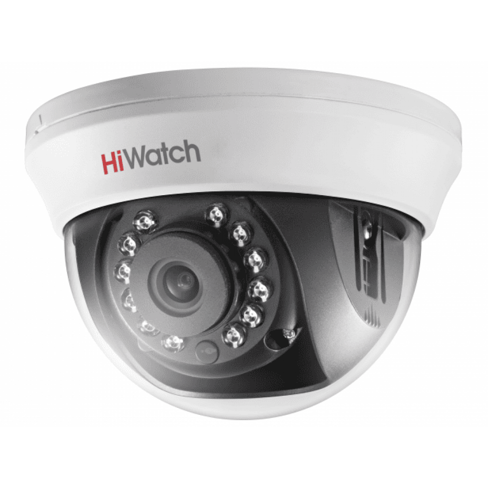 DS-T591(C) (3.6 mm). Бюджетная видеокамера мультиформатная купольная. HiWatch