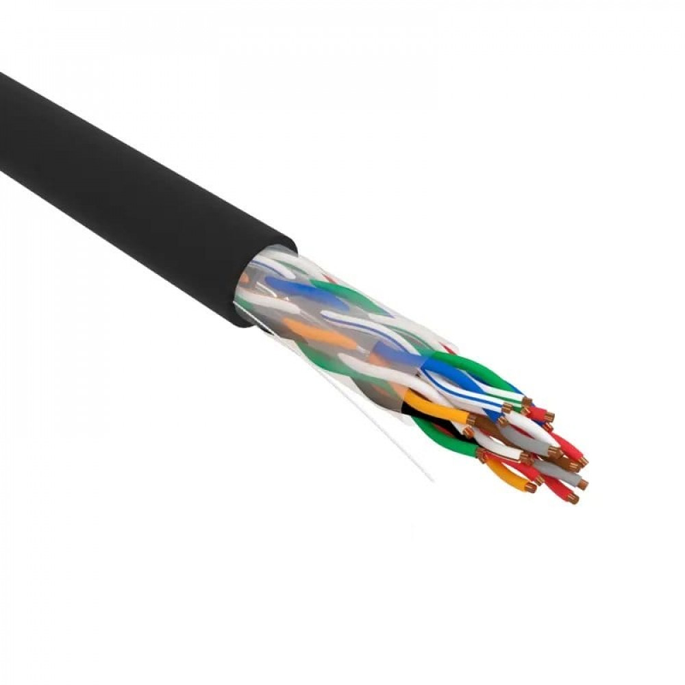 U/UTP, CAT 5е, PE, 10PR, 24AWG, OUTDOOR, SOLID, черный, РФ REXANT (01-1121-R). Кабель «витая пара» (LAN) для структурированных систем связи. Rexant