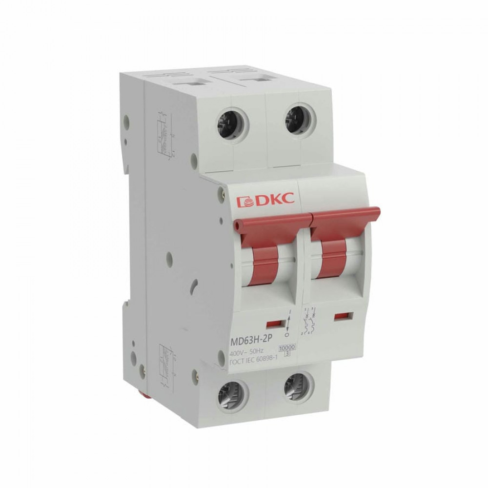 YON max MD63H 2P 16А 10кА C (MD63H-2PC16). Автоматический выключатель. ДКС