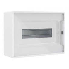 Щиток настенный с дверцей 12 модулей белый FRAME с 2 шинами PEN (F12W1WT). Щиток настенный. ДКС