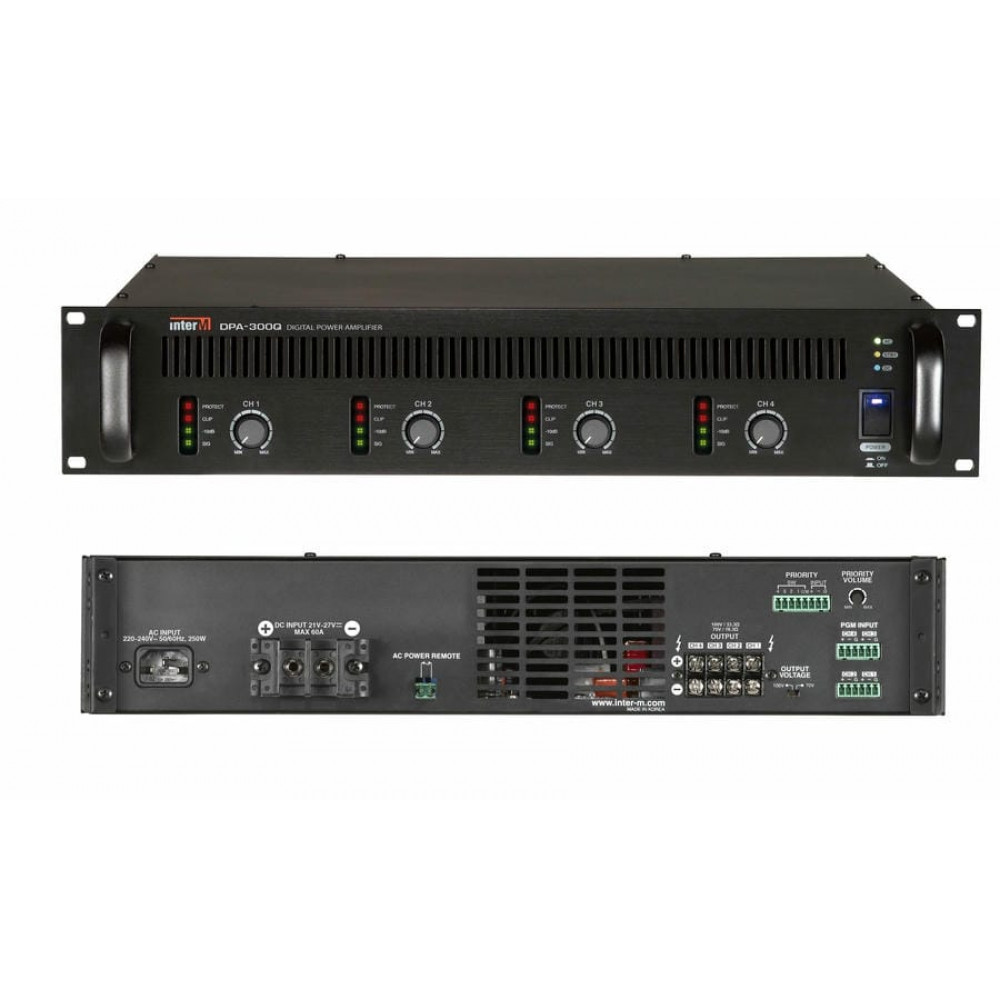 DPA-300Q. Усилитель мощности цифровой, 4х300 Вт. Inter-M