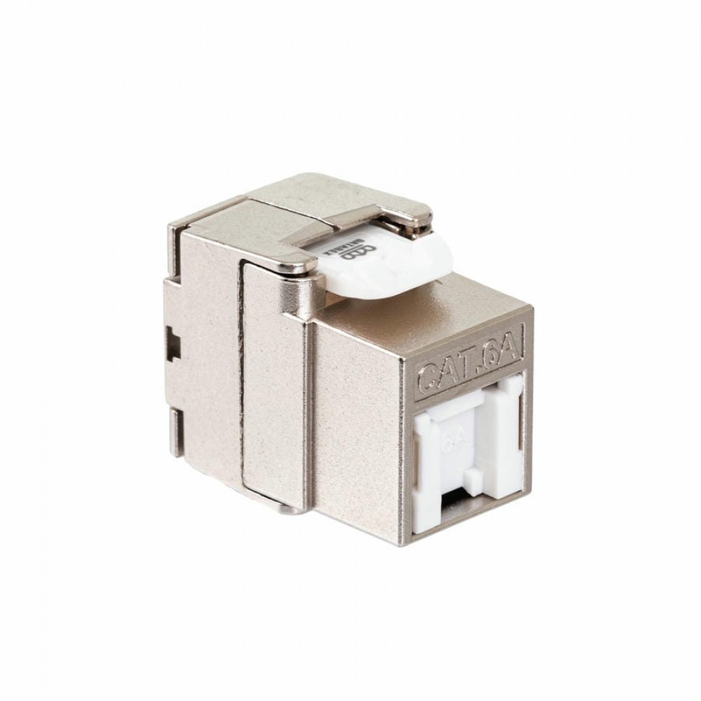 Модуль Keystone кат.6a, STP, 1xRJ45, T568A/B, без инструмента, белый (DR-510820). Модуль Keystone. Datarex