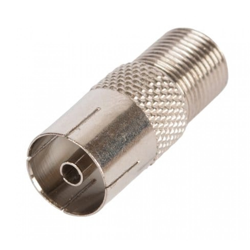 EC-CC-F-PAL-FM-MT-100 (100 шт). Адаптер для коаксиальных кабелей, F-тип-PAL-female. NETLAN