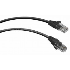 PC-UTP-RJ45-Cat.5e-0.15m-BK (8990c), чёрный. Патч-корд медный. CABEUS