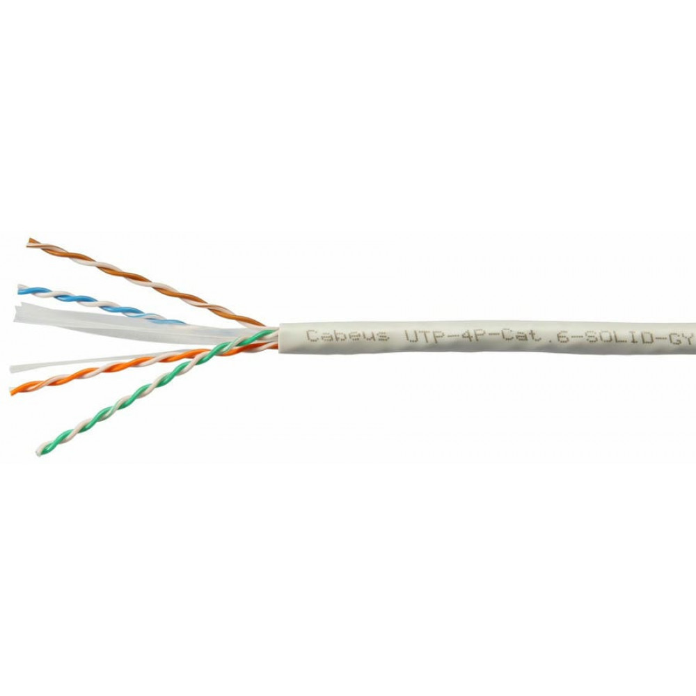 UTP-4P-Cat.6-SOLID-LSLTx-GY (11143c). Кабель «витая пара» (LAN) для структурированных систем связи. CABEUS