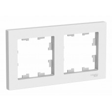AtlasDesign рамка 2-местная универсальная, белый (ATN000102). Рамка. Systeme Electric