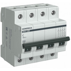 GENERICA ВА47-29М 4P 32А 4,5кА C (MVA21-4-032-C-G). Автоматический выключатель. IEK