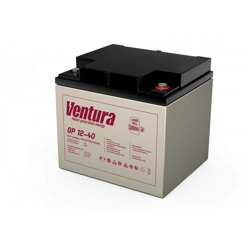 Ventura GP 12-40. Аккумулятор герметичный свинцово-кислотный. Ventura