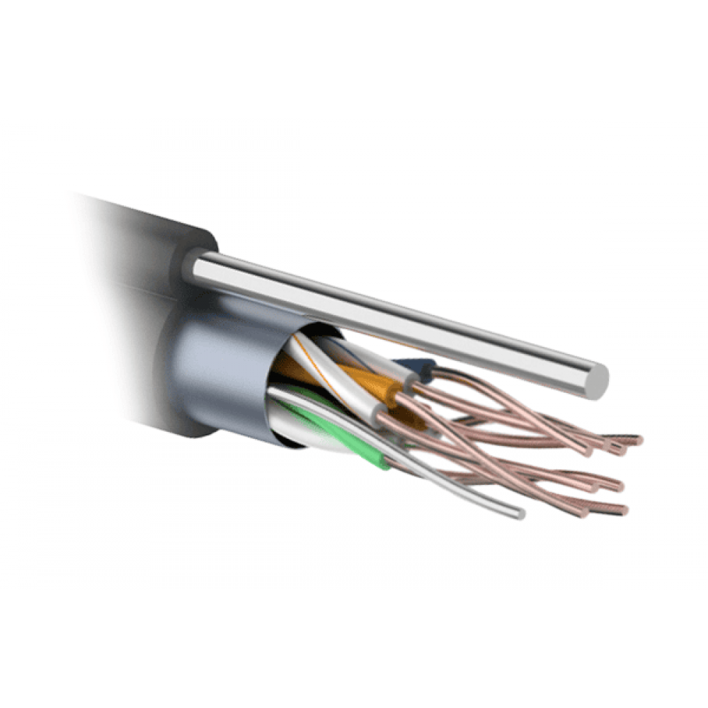 F/UTP 4PR 24AWG CAT5e 305м OUTDOOR+ТРОС*1. PROCONNECT (01-0155). Кабель «витая пара» (LAN) для структурированных систем связи. PROCONNECT