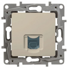 ETIKA розетка компьютерная RJ45, 5e UTP, скрытой установки, слоновая кость (672341). Розетка компьютерная. IEK