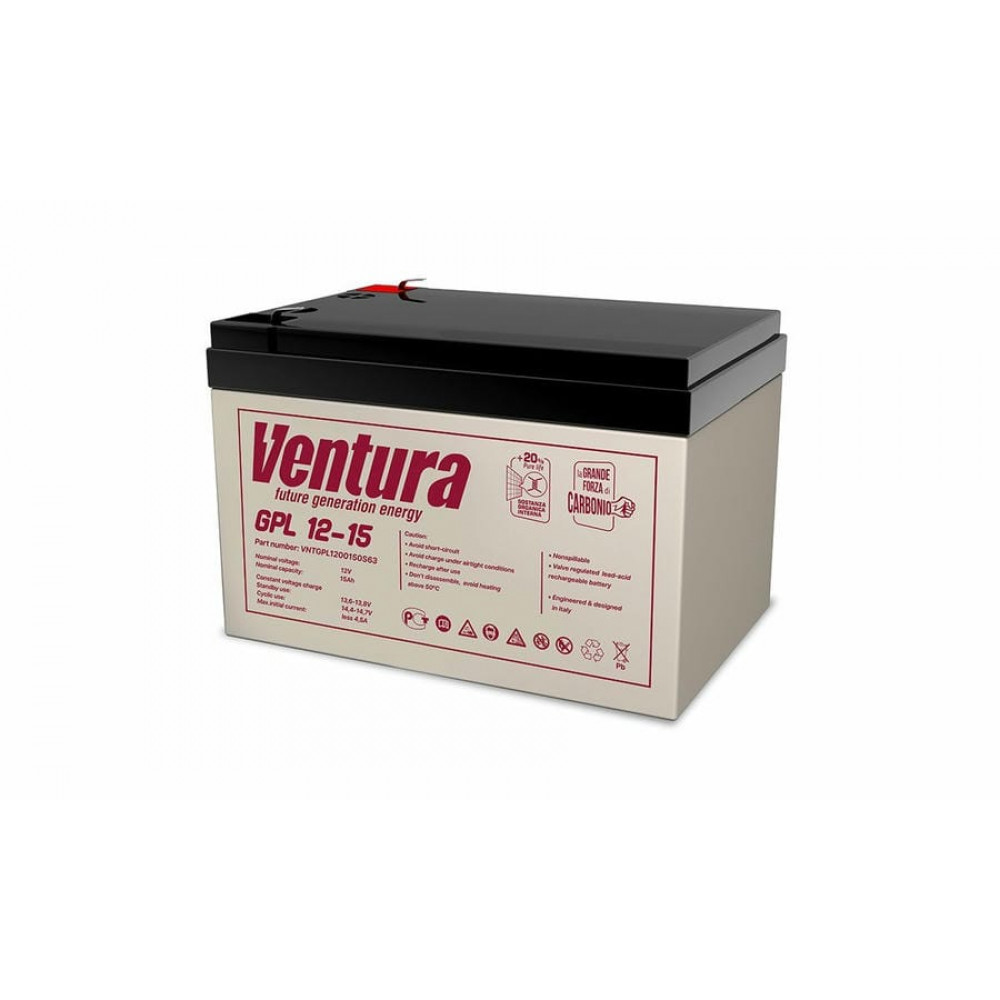 Ventura GPL 12-15. Аккумулятор герметичный свинцово-кислотный. Ventura