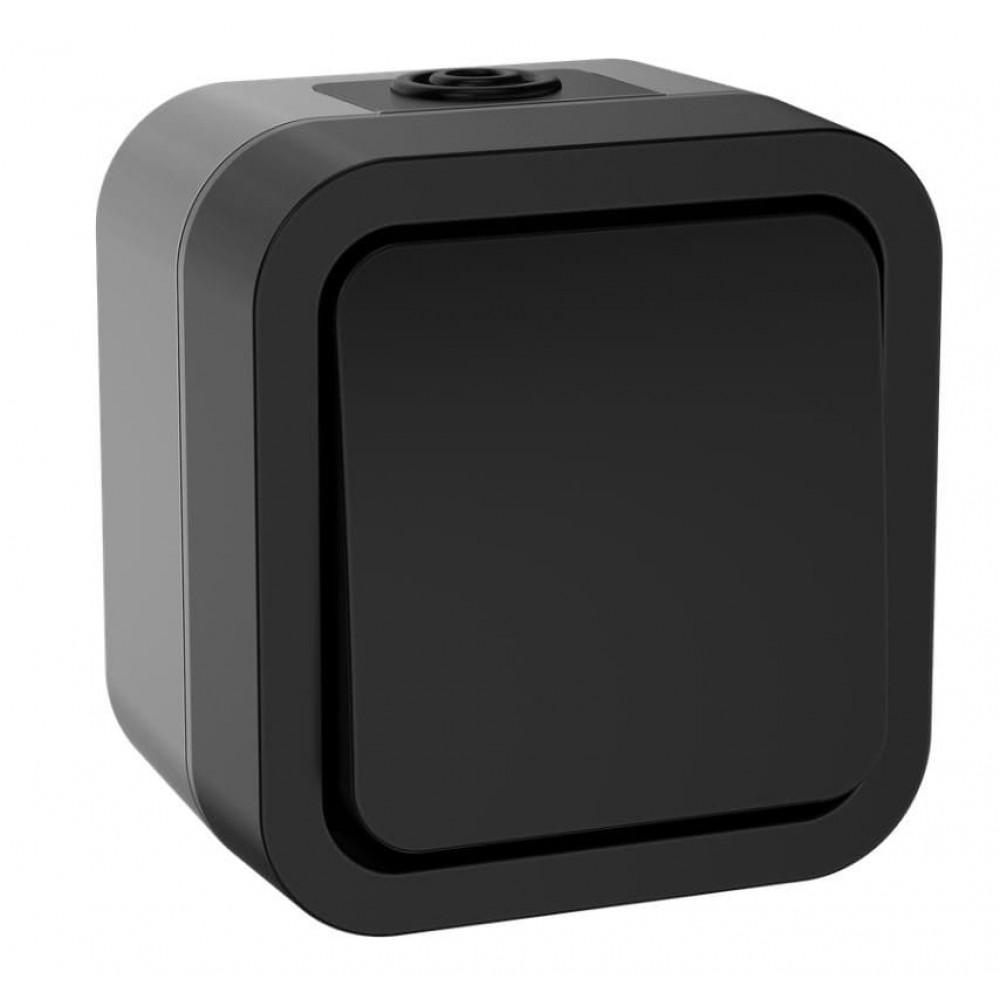 TORS Выключатель 1-клавишный кнопочный TS110 открытой установки 10А IP55 графит (TS-V14-0-10-55-K53). Выключатель кнопочный серии TORS. IEK