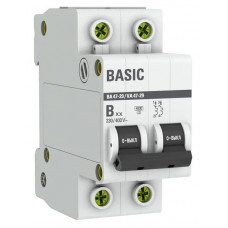 2P 25А (B) 4,5кА ВА 47-29 Basic (mcb4729-2-25-B). Автоматический выключатель. EKF