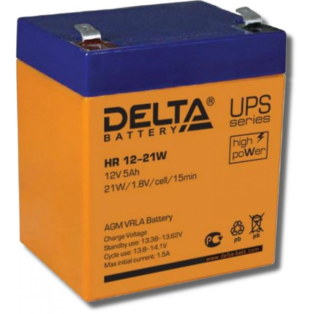Delta HR 12-21 W. Аккумулятор герметичный свинцово-кислотный. Delta