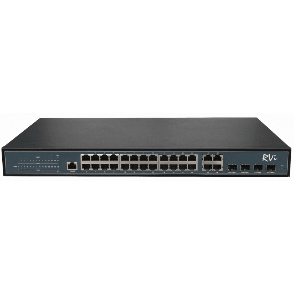 RVi-1NSM24G-4C. Коммутатор с питанием по PoE. RVi