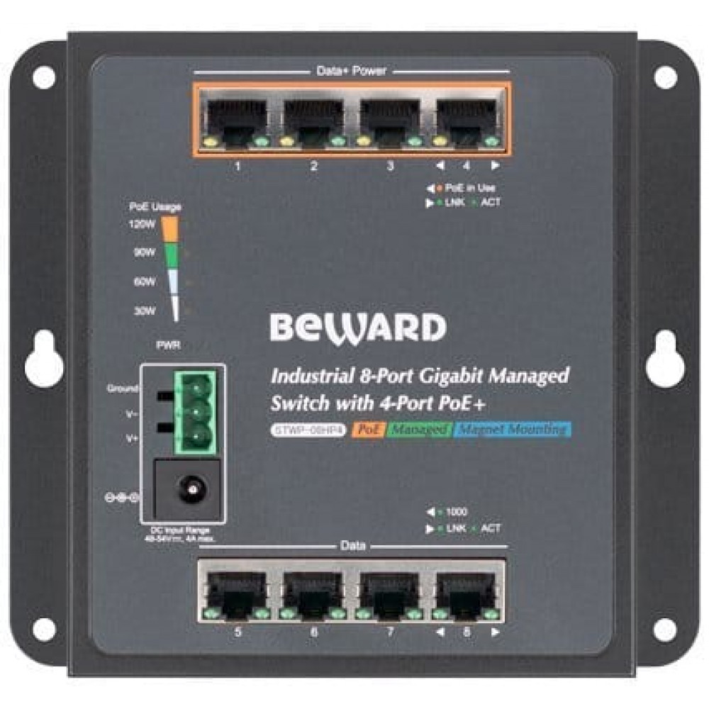 STWP-08HP4. Коммутатор 8-портовый. Beward