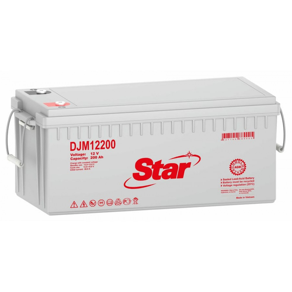 STAR DJM12200. Аккумулятор герметичный свинцово-кислотный. STAR