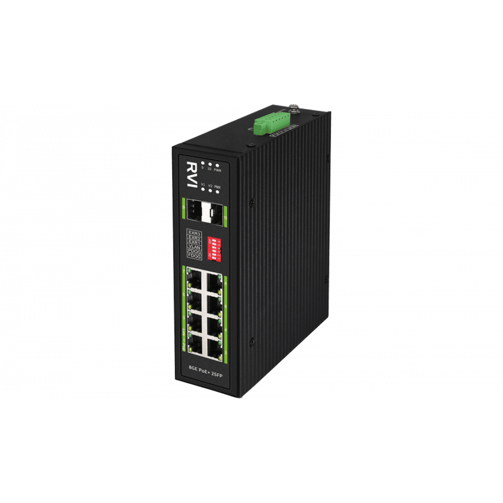 RVi-1NSI8GP-2S. Коммутатор с питанием по PoE. RVi