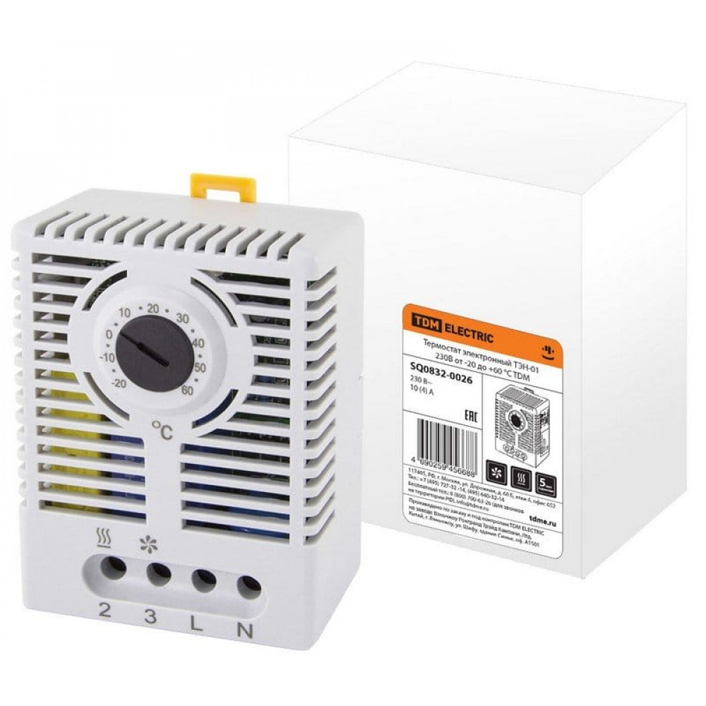 Термостат электронный ТЭН-01 230В (SQ0832-0026). Термостат. TDM ЕLECTRIC