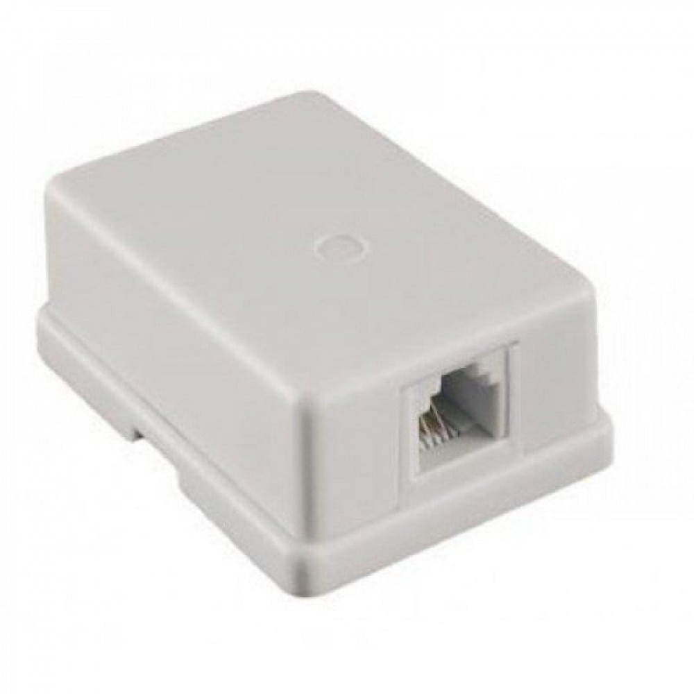 Розетка настенная RJ-11, 6P4C, 1порт (10-0305). Телефонная розетка. SUPRLAN