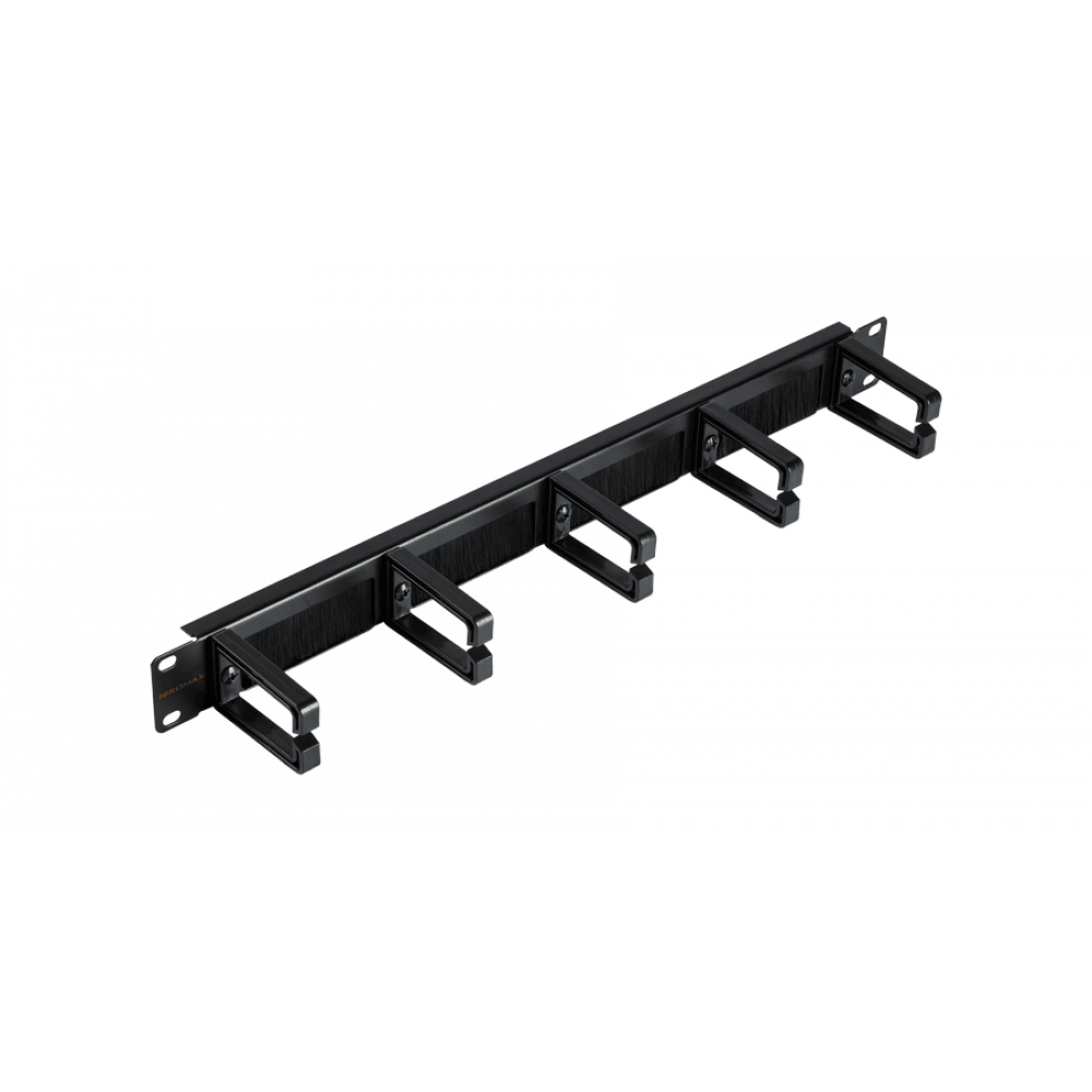 NMC-OP530HB-1U-BK-2 (2 шт). Кабельный органайзер 19 с щёточным вводом. NIKOMAX