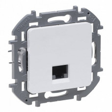 Inspiria розетка компьютерная RJ45, 5e UTP, скрытой установки, белая (673825). Розетка компьютерная. IEK