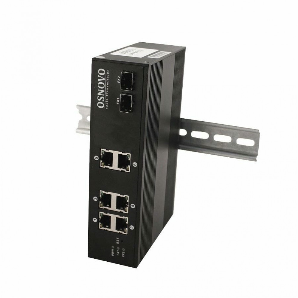 SW-8062/IC. Промышленный PoE коммутатор Gigabit Ethernet на 8 портов. OSNOVO