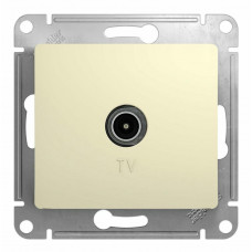 Glossa розетка TV антенна коннектор, 1-местная, скрытой установки, механизм, бежевый (GSL000293). Розетка TV антенна. Systeme Electric