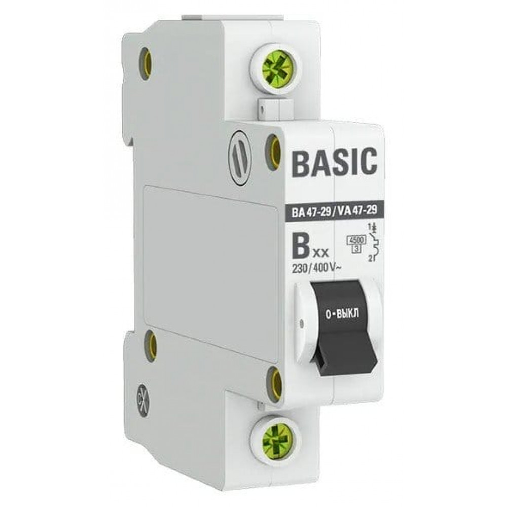 1P 10А (B) 4,5кА ВА 47-29 Basic (mcb4729-1-10-B). Автоматический выключатель. EKF