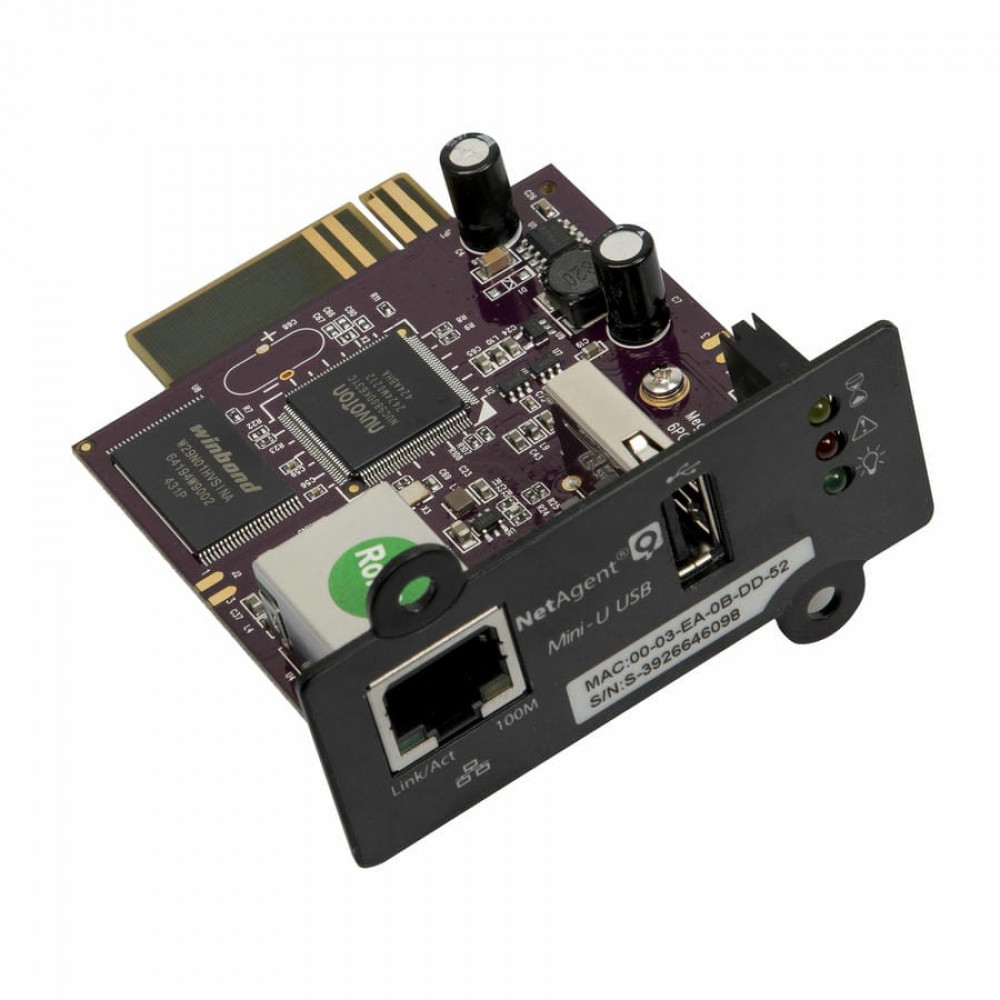 SNMP Powercom DS807 10M/100M 1-port Internal NetAgent USB. Адаптер SNMP. POWERCOM