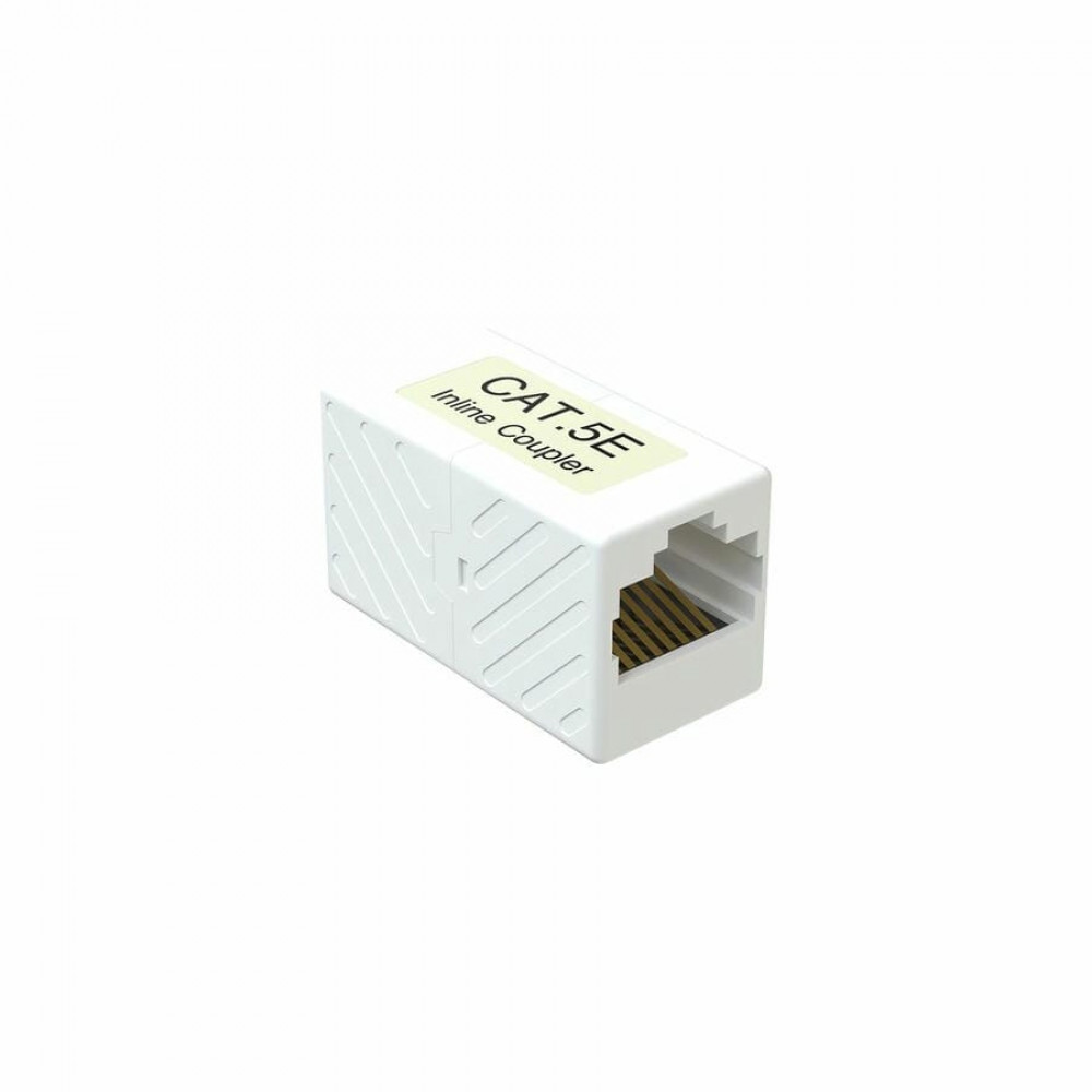 CC RJ45.5EU.WH (19666s). Проходной адаптер, RJ45-RJ45 (8p8c), категория 5е, неэкранированный, цвет белый. SYSMATRIX