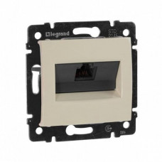Valena розетка компьютерная RJ45, 5e UTP, скрытой установки, слоновая кость (774130). Розетка компьютерная. IEK