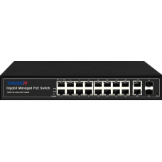 TR-NS24202S-300-16PoE. Коммутатор с PoE. Trassir