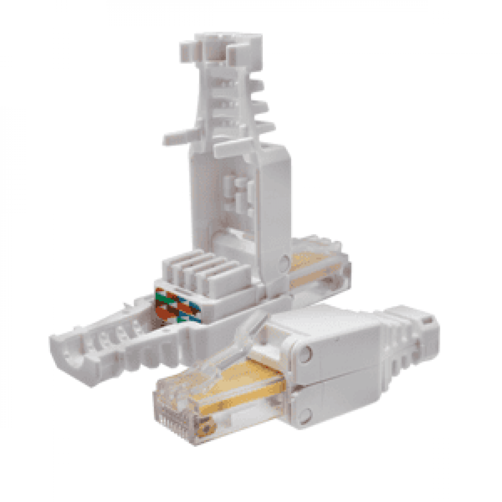 Коннектор 8P8C U/UTP Cat.5e (RJ-45) безинструментальный (10-0218). Разъем RJ-45. SUPRLAN