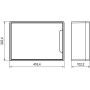Щиток настенный с дверцей 18 модулей белый FRAME с 2 шинами PEN (F18W1WW). Щиток настенный. ДКС