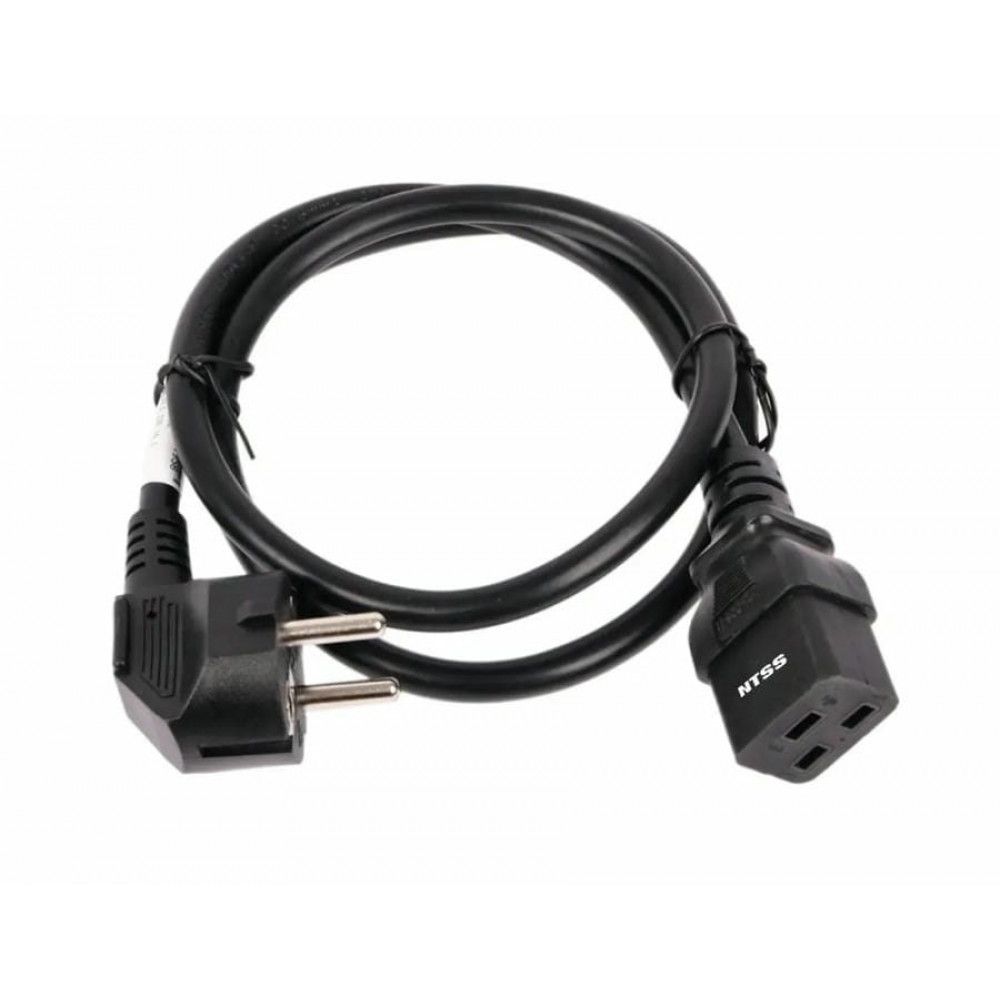 NTSS-PC19771 C19-Schuko проводник.:3х1.5мм2 1.8м 220/250В 16А черный. Кабель питания. NTSS