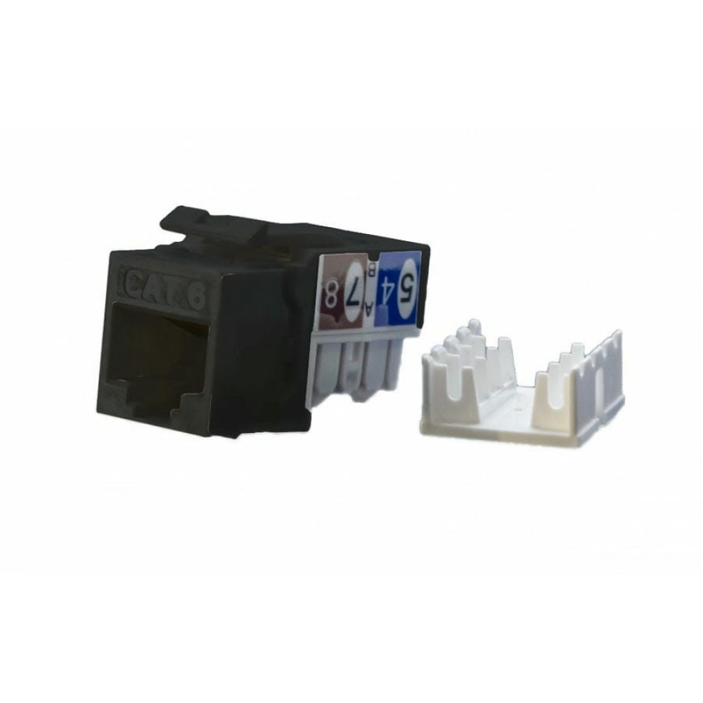 KJ9-8P8C-C6-90-BK. Вставка Keystone Jack RJ-45. Hyperline
