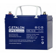C.ETALON CHRL 12-33. Аккумулятор герметичный свинцово-кислотный. ETALON C.ETALON CHRL 12-33. Аккумулятор герметичный свинцово-кислотный. ETALON
