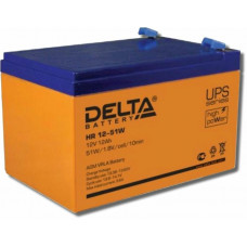 Delta HR 12-51 W. Аккумулятор герметичный свинцово-кислотный. Delta