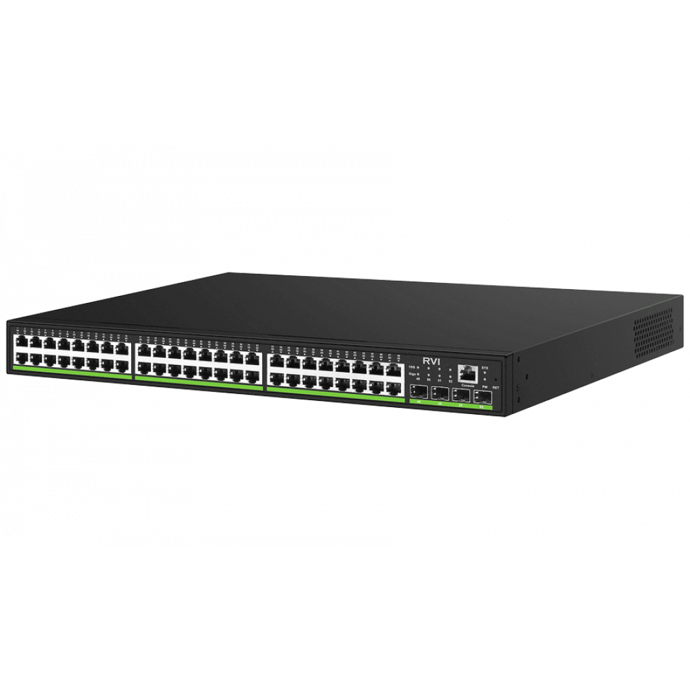 RVi-1NSM48G-4SP. Коммутатор с питанием по PoE. RVi