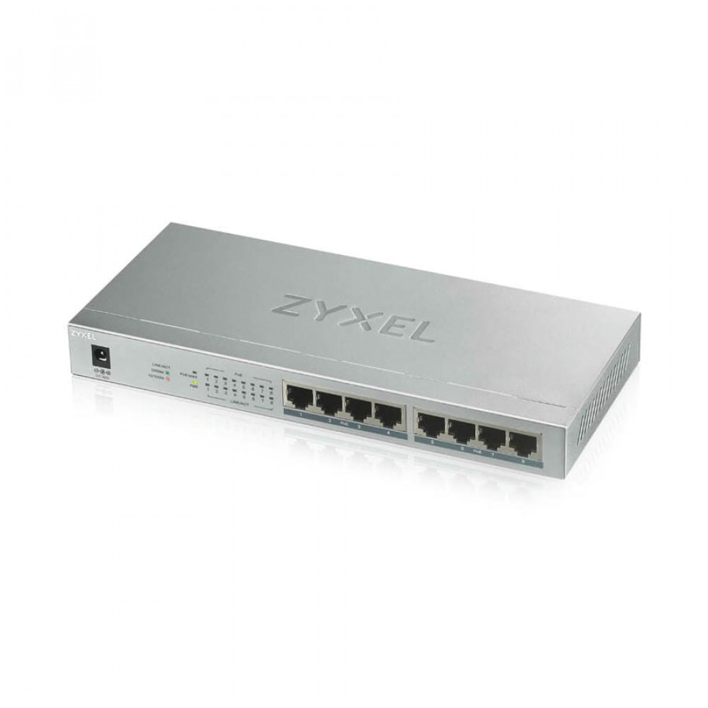 GS1008HP-EU0101F. Коммутатор сетевой PoE неуправляемый. ZYXEL