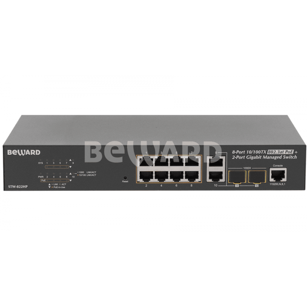 STW-822HP. Коммутатор 8-портовый. Beward