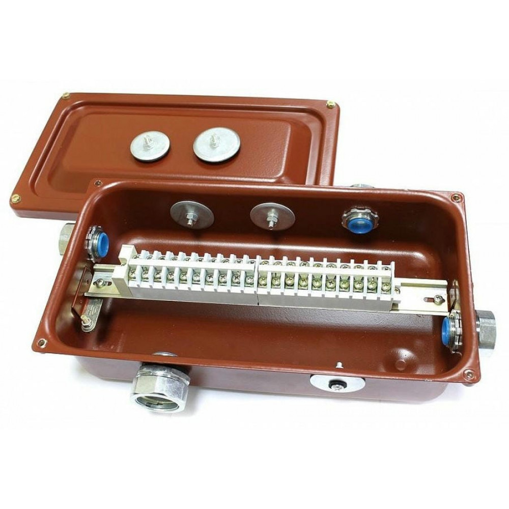 ККМА-20 У2 IP54 (zeta30373). Коробка клеммная металлическая с муфтами АТК для трубной электропроводки. ЗЭТА