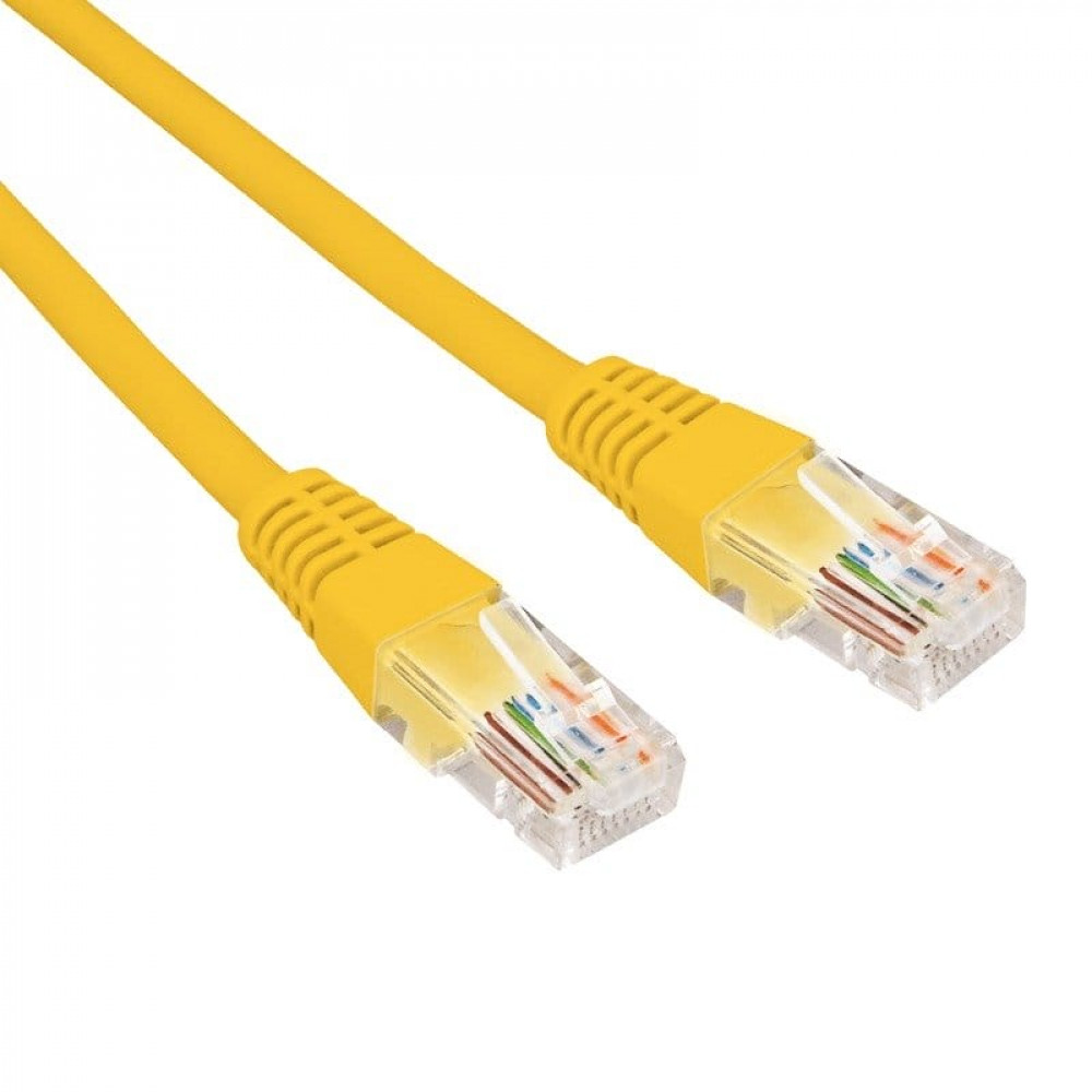 Патч-корд U/UTP CAT 6, RJ45-RJ45, 26AWG, LSZH, желтый, 1м REXANT (02-0295-1). Патч-корд UTP. Rexant