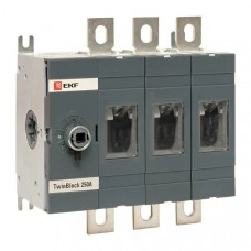 Рубильник 250A 3P без рукоятки управления TwinBlock (tb-s-250-3p). Рубильник. EKF