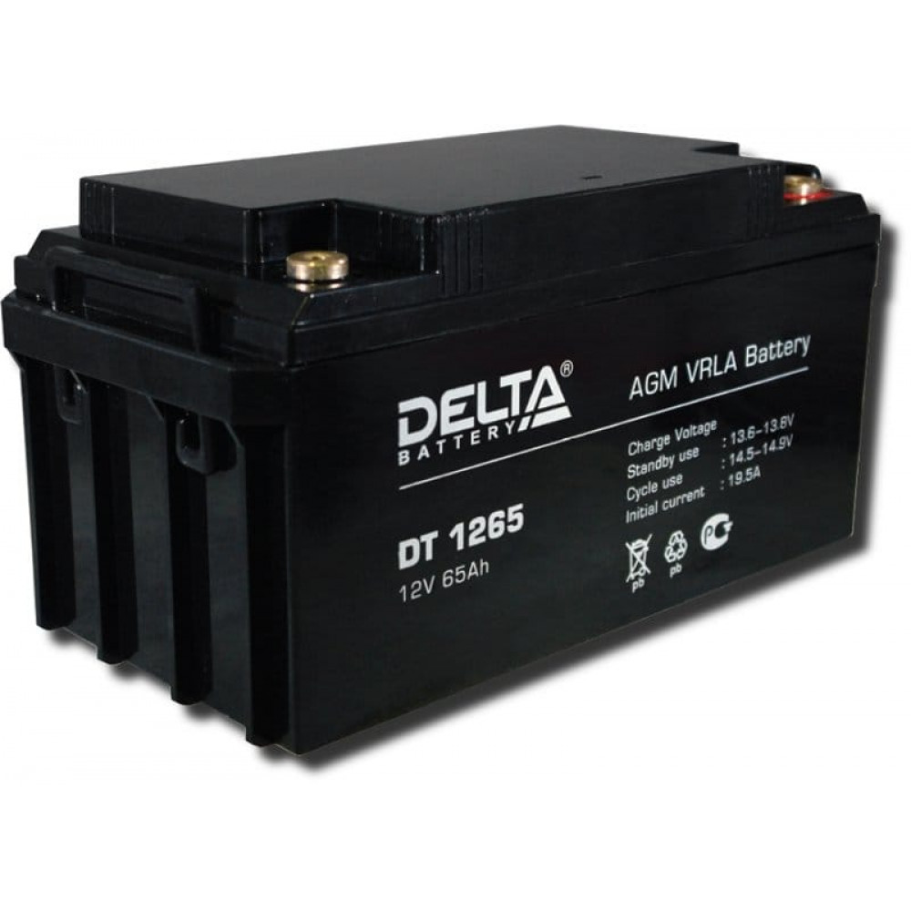 Delta DT 1265. Аккумулятор герметичный свинцово-кислотный. Delta