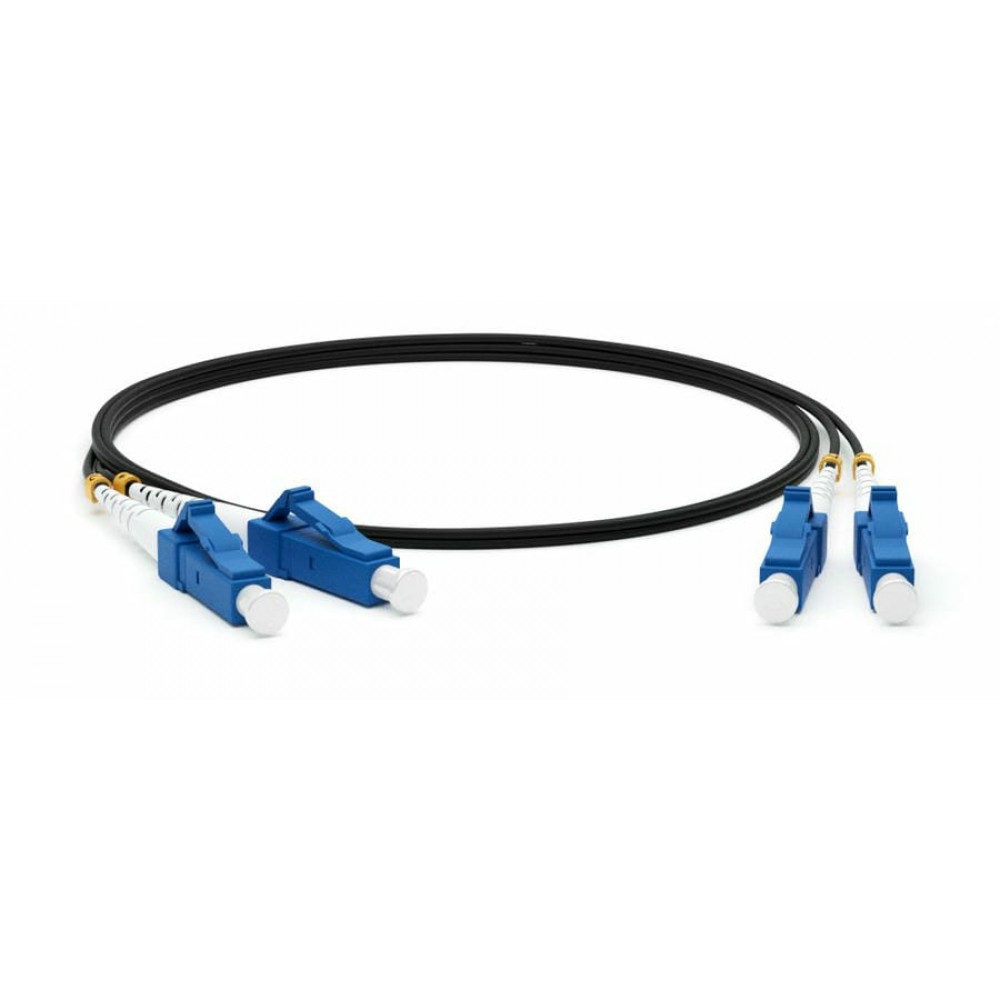 FC-D2-9-LC/UR-LC/UR-H-3M-LSZH-BK. Патч-корд волоконно-оптический одномодовый. Hyperline